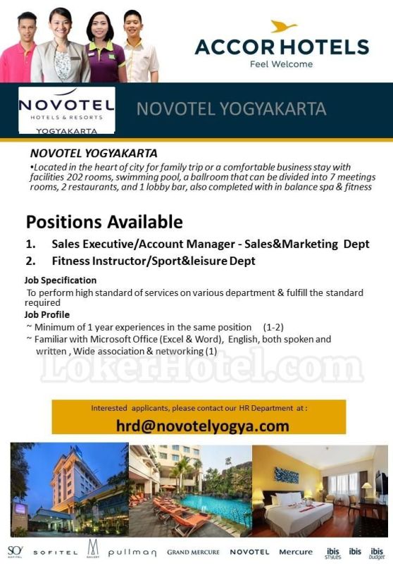 Job Vacancy Novotel Yogyakarta