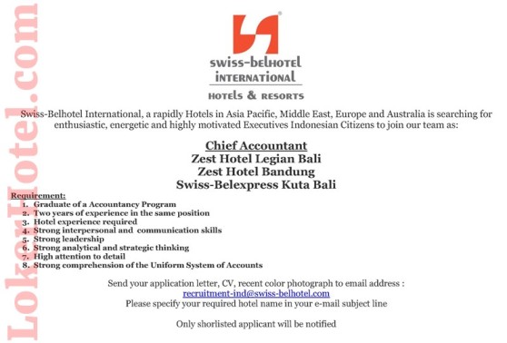 Swiss-Belhotel International — Chief Accountant