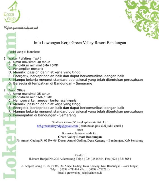 Green Valley Resort Bandungan Semarang